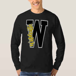 Camiseta Wilcats - Letra School Spirit Mascot Black Yellow