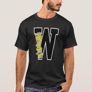 Camiseta Wilcats - Letra School Spirit Mascot Black Yellow
