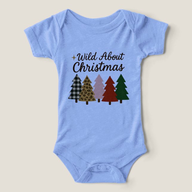 Camiseta Wild about Christmas baby one piece infant (Design frontal)