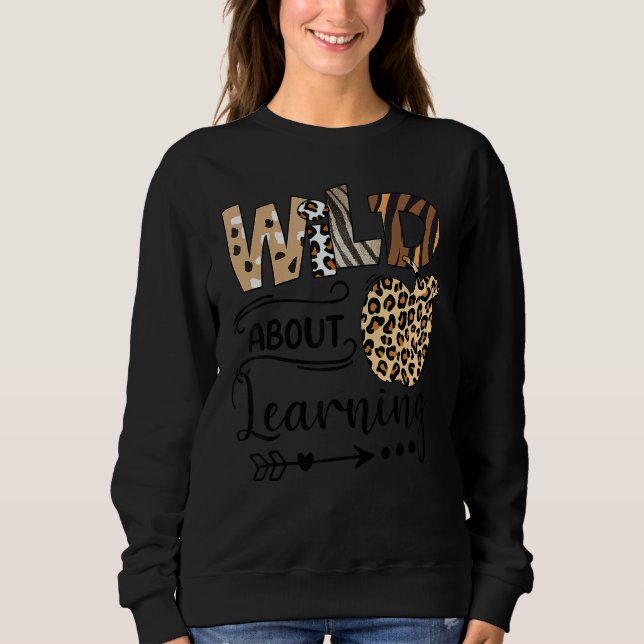 Camiseta Wild About Learning Teacher Back To School Teachin (Frente)