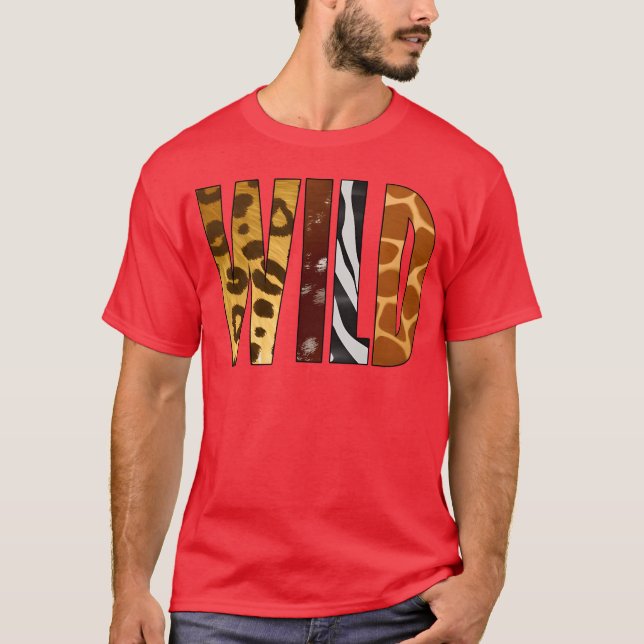 Camiseta Wild Animal Pattern Giraffeiger Leopard Animal P g (Frente)