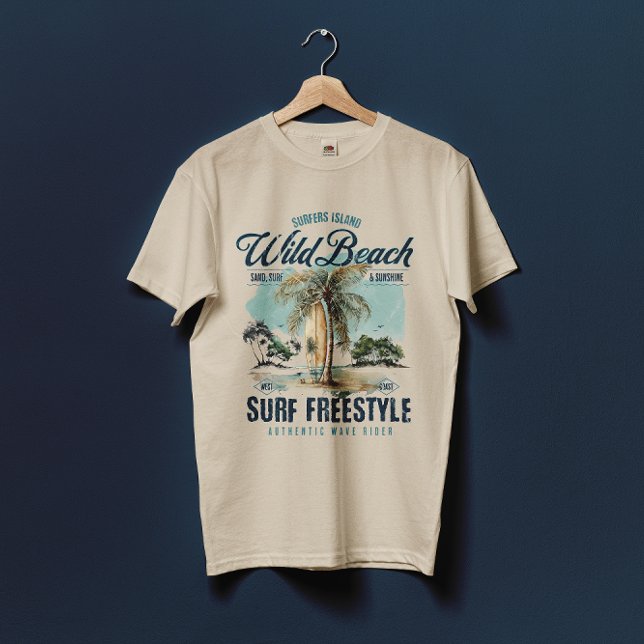 Camiseta Wild Beach Surf Freestyle (Criador carregado)