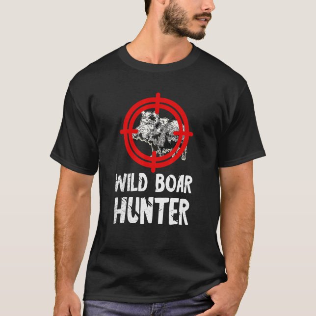 Camiseta Wild Boar Hunter Red Target (Frente)