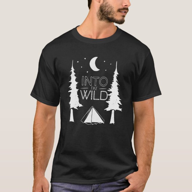 Camiseta Wild Camping Wilderness Backpacking (Frente)