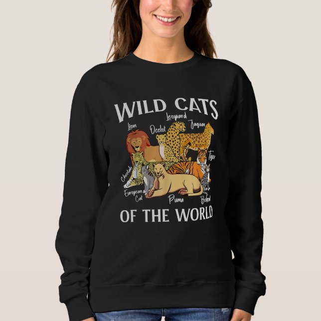 Camiseta Wild Cats Of The World African Tiger Leopard Jagua (Frente)