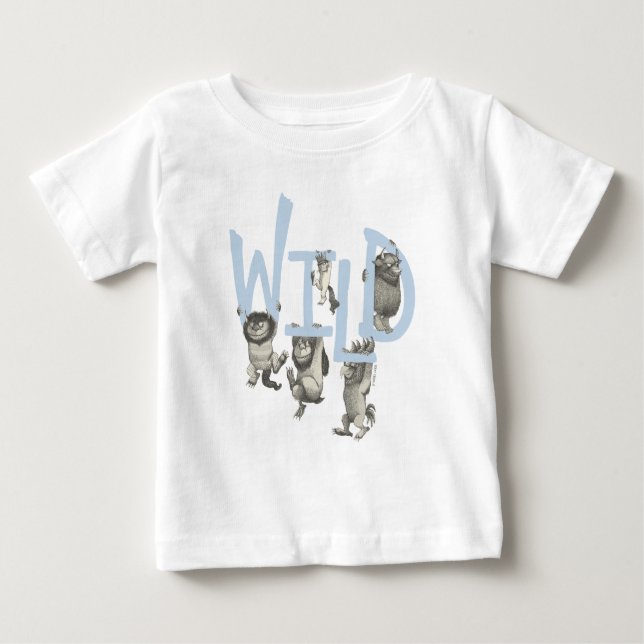 Camiseta WILD | Coisas Selvagens e Max - Azul (Frente)