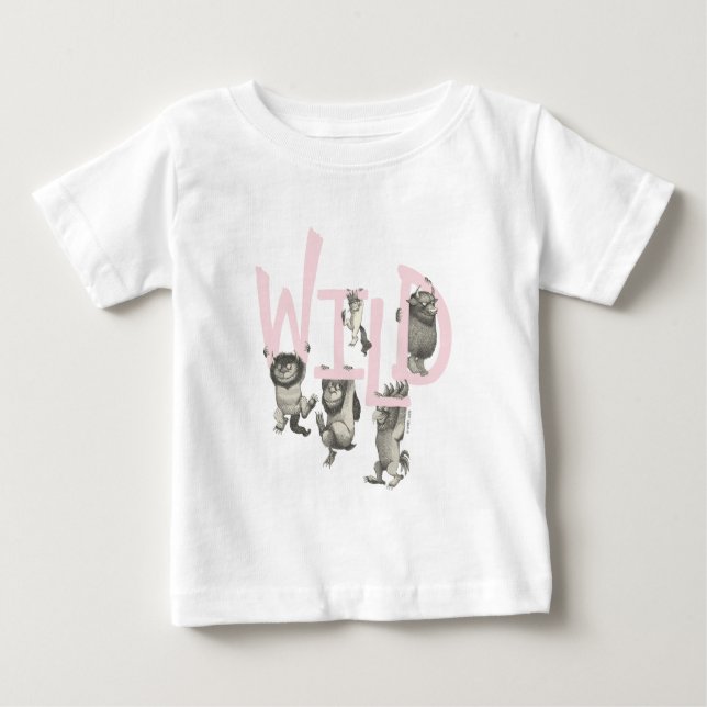 Camiseta WILD | Coisas Selvagens e Max - Rosa (Frente)