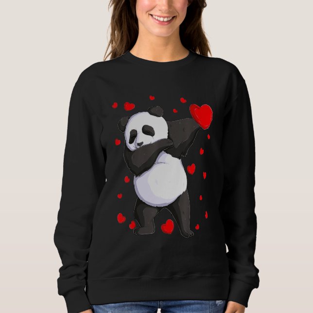 Camiseta Wild Dab Animals Dabbing Panda Bear St Valentine's (Frente)