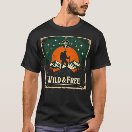 Camiseta Wild & Free – Outdoor Freedom Nature Spirit Tee