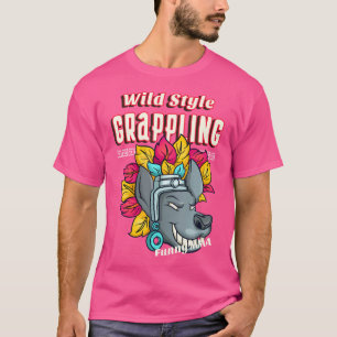 Camiseta Wild Grappling Jackal Mma Jiu-Jitsu Muay Tailandês