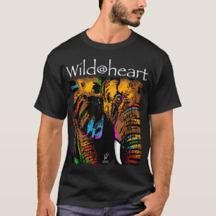 Camiseta Wild@heart animais do arco-íris elefantes