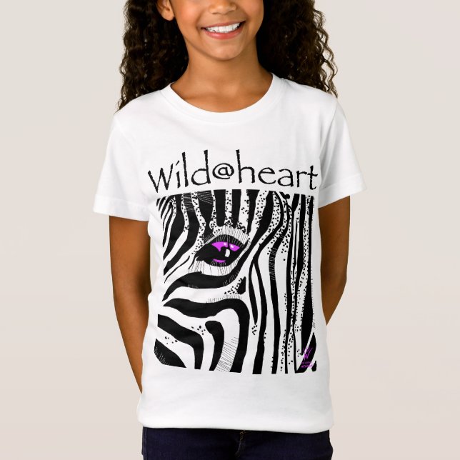 Camiseta Wild@heart animais zebra (Frente)