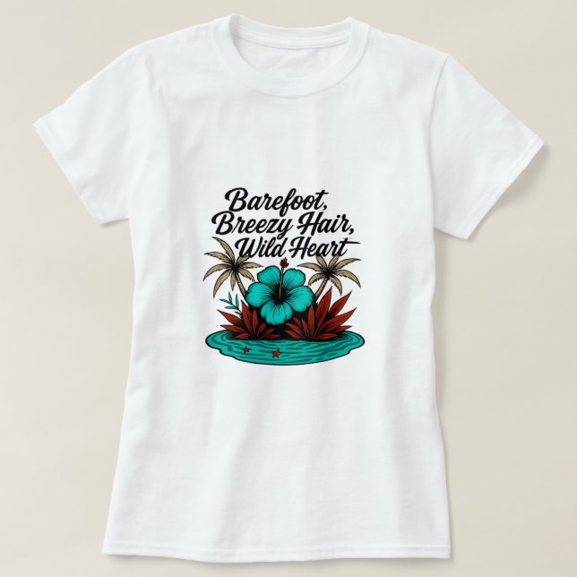 Camiseta Wild Heart Boho Summer Tee (Frente do Design)