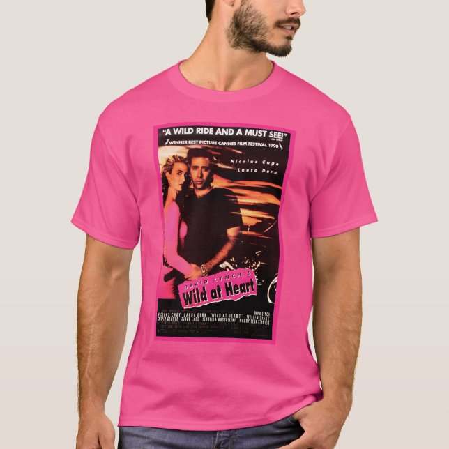 Camiseta Wild In Heart - Nicholas Cage Laura Dern Poster (Frente)
