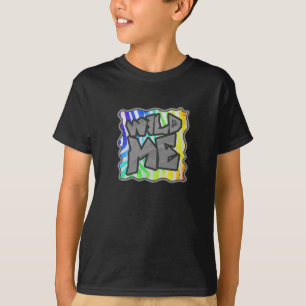 Camiseta Wild Me Zebra Rainbow e White Impressão