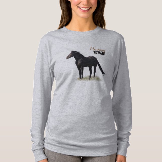 Camiseta Wild Mustang Stallion Roupa! (Frente)