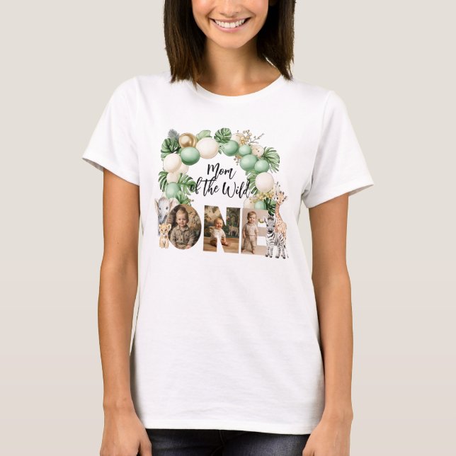Camiseta Wild One Birthday Safari - Foto do Animal (Frente)