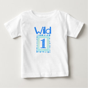 Camiseta Wild One Blue Green First Birday
