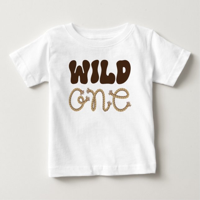 Camiseta Wild One Cowboy Birthday (Frente)