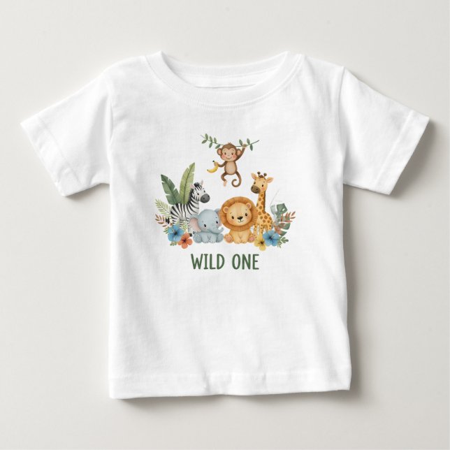 Camiseta Wild One - Jungle Animals (Frente)