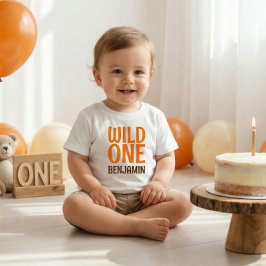 Camiseta Wild One Name 1st Birthday