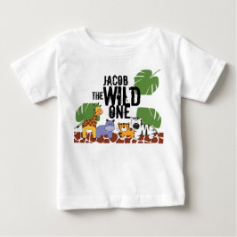 Camiseta WILD ONE Safari Personalizado Primeiro Aniversário