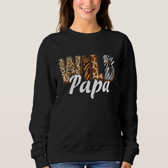 Camiseta Wild Papa Zoo Born Two be Wild B day Safari Jungle (Frente)