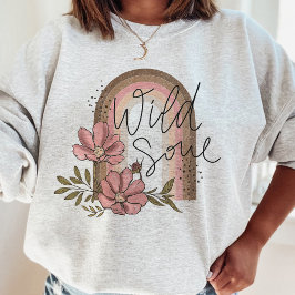 Camiseta Wild Soul Modern Rainbow Boho Floral