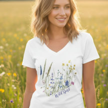 Wild Spirit | Watercolor Wildflowers V-Neck