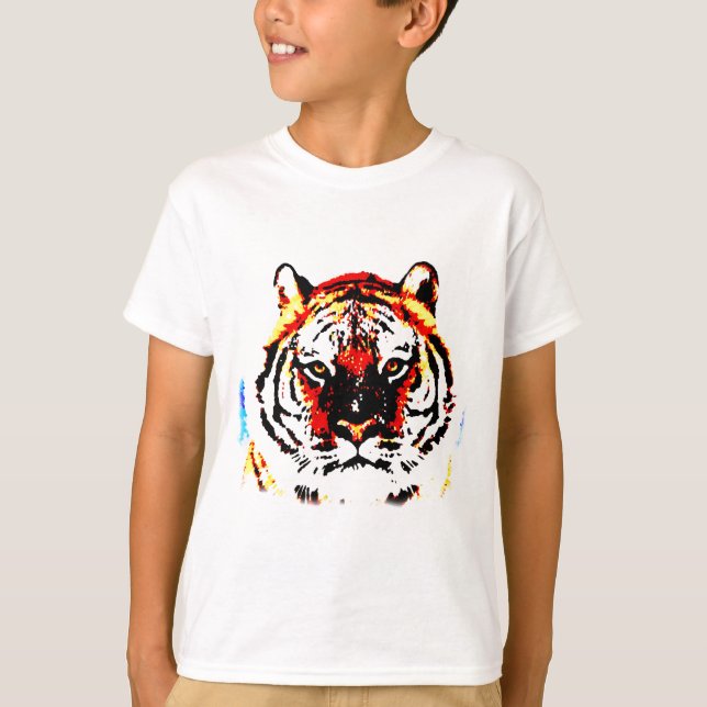 Camiseta Wild Tiger Trabalho de arte (Frente)