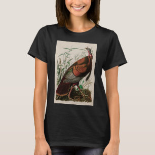 Camiseta Wild Turkey Birds of America Audubon Impressão