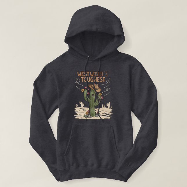 Camiseta Wild West Cactus Cowboy Saguaro | Duro e (Frente do Design)