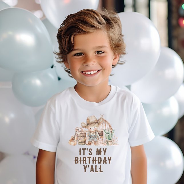 Camiseta Wild West Cowboy É o meu aniversário (Criador carregado)