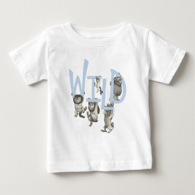 Camiseta WILD | Wild Things e Max - Azul (Frente)