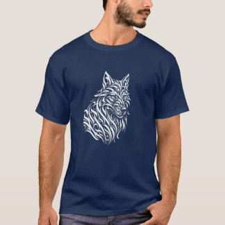 Camiseta Wild Wolf – Vintage Ink Line Art Wildlife Design
