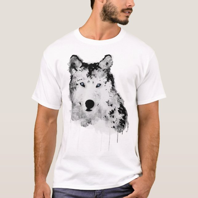 Camiseta Wild Wolf Watercolor (Frente)