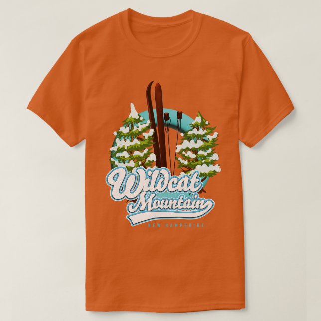 Camiseta Wildcat Mountain New hampshire retro ski (Frente do Design)