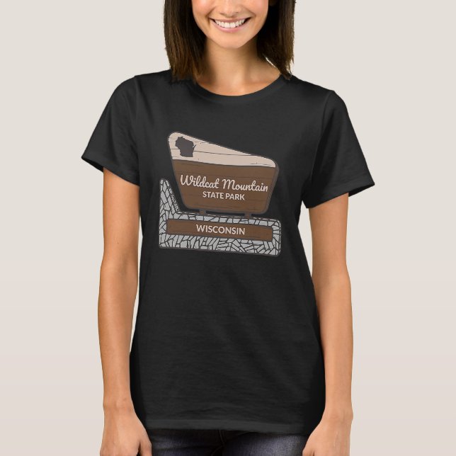 Camiseta Wildcat Mountain State Park - Sinal de boas-vindas (Frente)