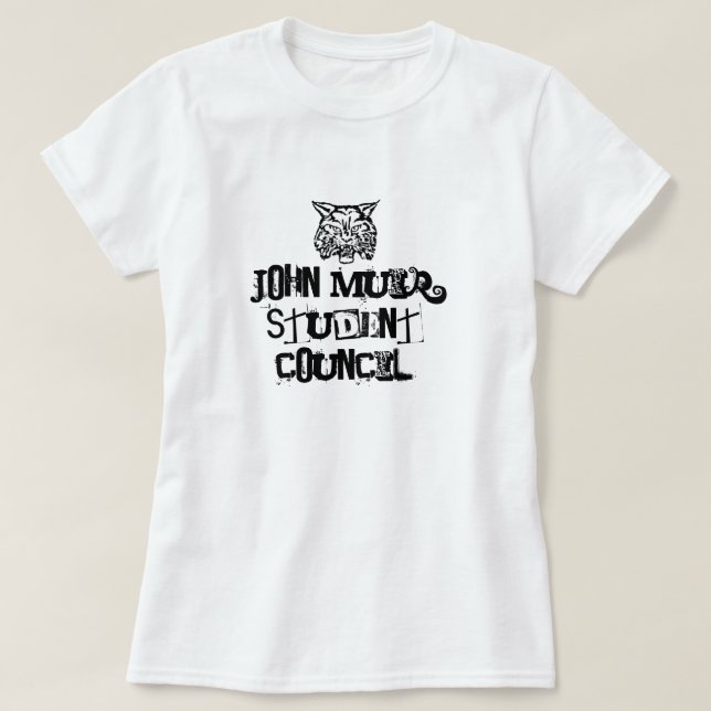 Camiseta Wildcat, o conselho estudantil de John Muir (Frente do Design)