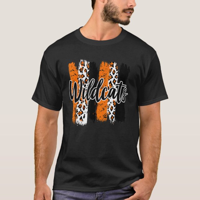 Camiseta Wildcats School Sports Fan Team Spirit Mascot (Frente)