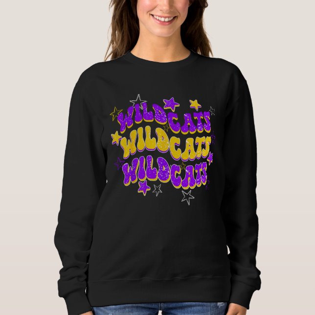 Camiseta Wildcats Wildcat School Spirit Spirit Wear Purple  (Frente)