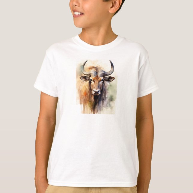 Camiseta Wildebeest Watercolor (Frente)