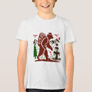 Camiseta Wilderness Caminhando com o Urso Explorador de Art