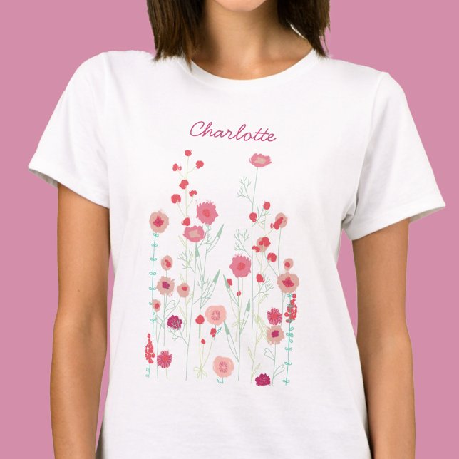 Camiseta Wildflower Boho Personalizado (Criador carregado)