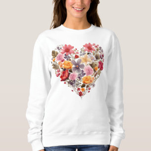 Camiseta Wildflower Cozy Sweatshirt Floral Impressão Women'