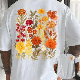 Camiseta Wildflower Garden Aesthetic Vintage Botanical Art