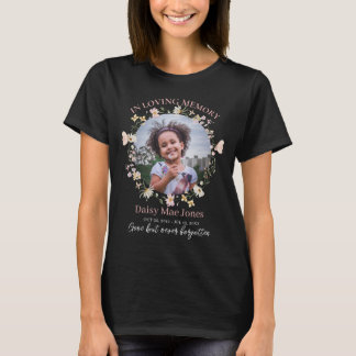 Camiseta Wildflower In Loving Memory Memorial Funeral Photo