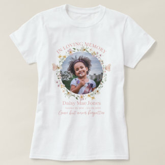 Camiseta Wildflower In Loving Memory Memorial Funeral Photo