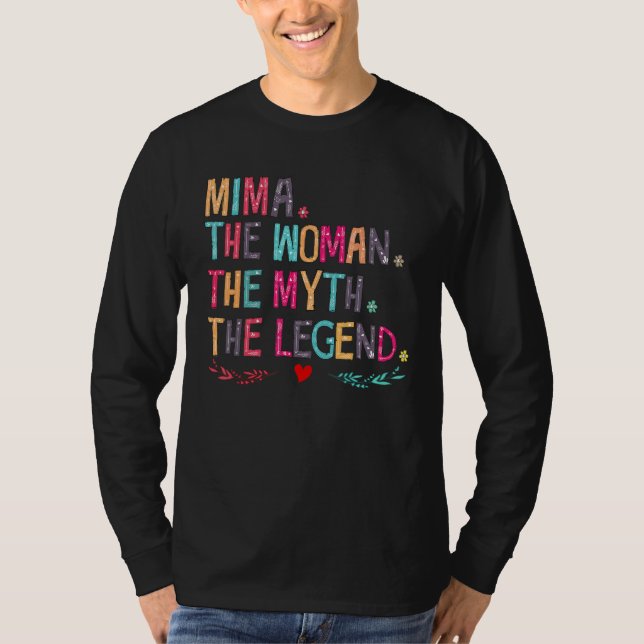 Camiseta Wildflower Mima The Woman The Myth The Legend (Frente)