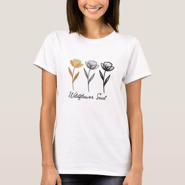 Camiseta Wildflower trendy Design (Frente)